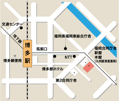 福岡合同庁舎周辺地図